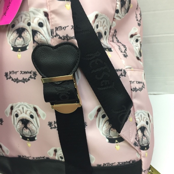 Betsey Johnson 🐕 Pug Bulldog Backpack w/Wristlet - Picture 6 of 8